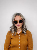 Puglia in Amber/Rose Gold w/ Flat Grey Lenses