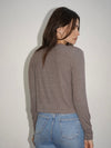 Ribbed Long Sleeve Crew in Rocky Road
