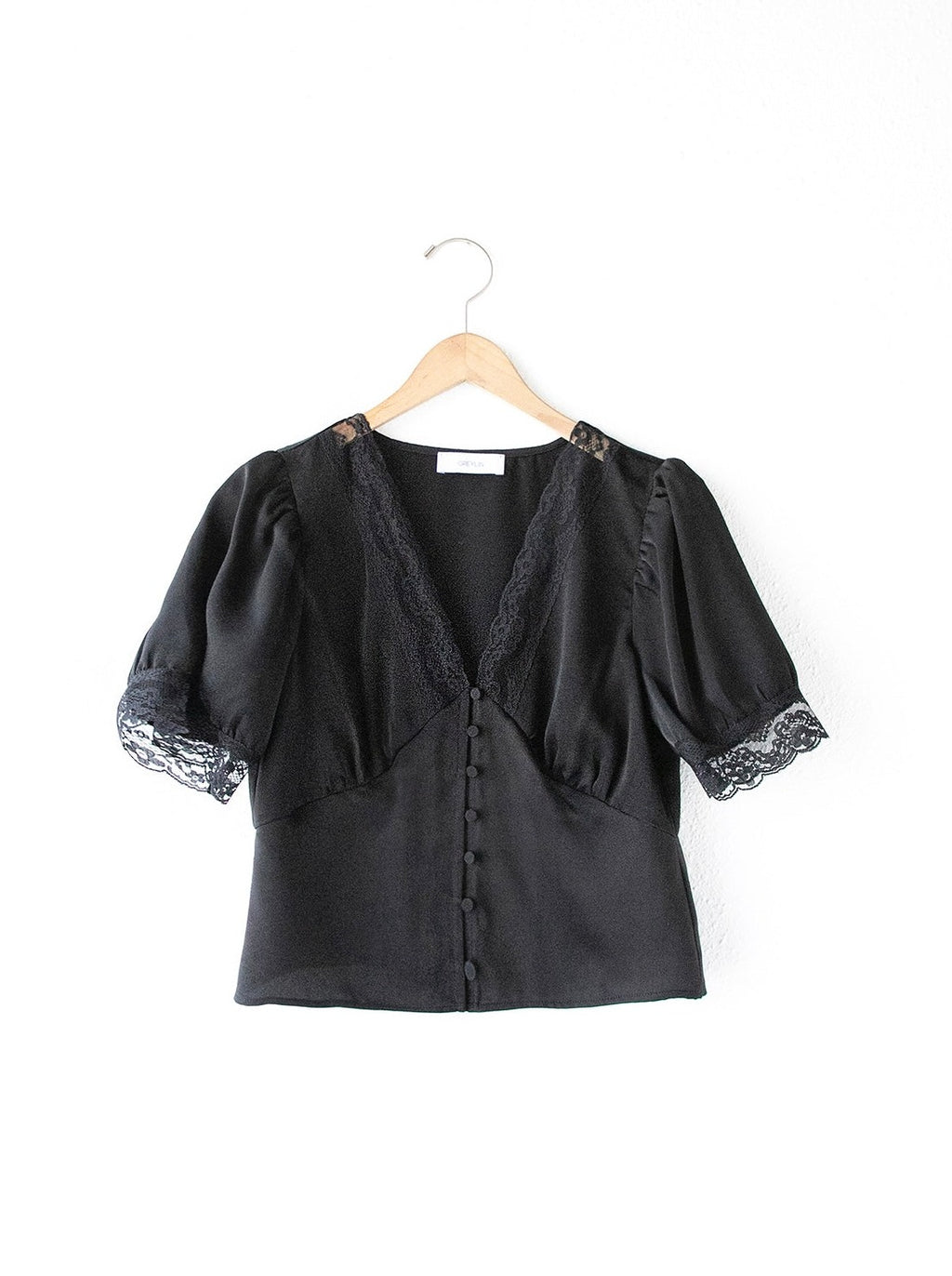 Claudia Lace Blouse in Black