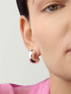 Tome Medium Hoops in Silver