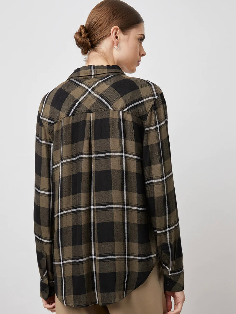 Hunter Shirt in Black Olive Ivory