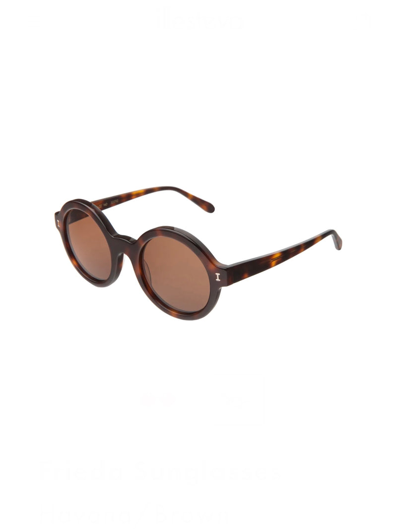 Frieda Sunglasses in Havana w/Brown Flat Lenses