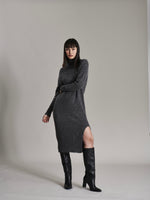 Finley Sweater Dress in Charcoal