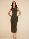 Emory Midi Dress in Gold