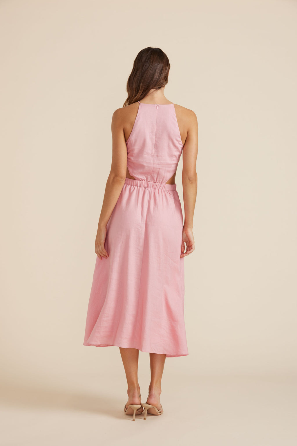 Payton Midi Dress in Pink