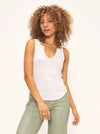 Madly Rib Notch Tank in White