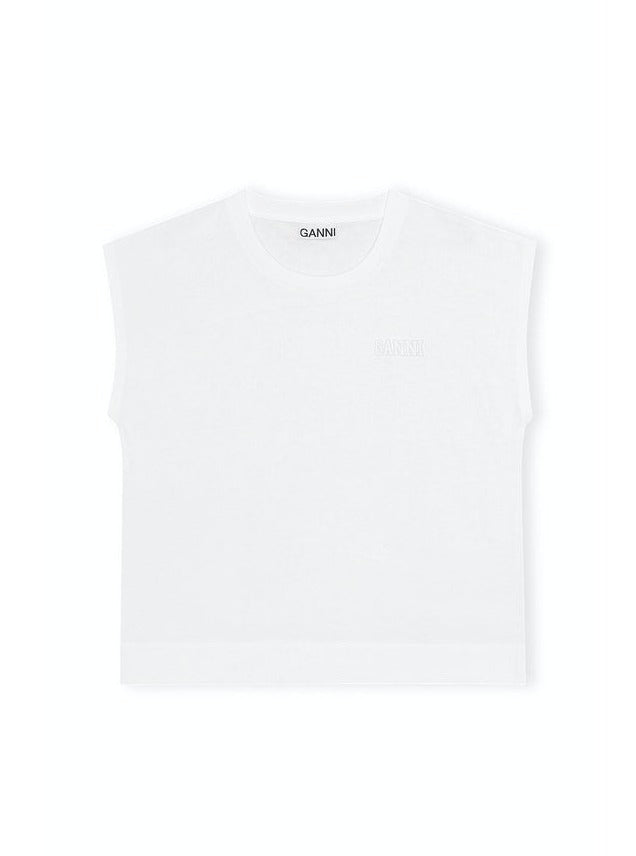 Sleeveless Software T-shirt in White